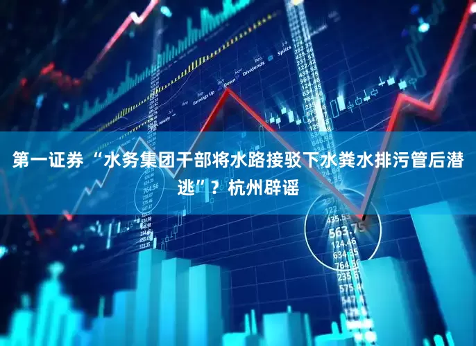 第一证券 “水务集团干部将水路接驳下水粪水排污管后潜逃”？杭州辟谣